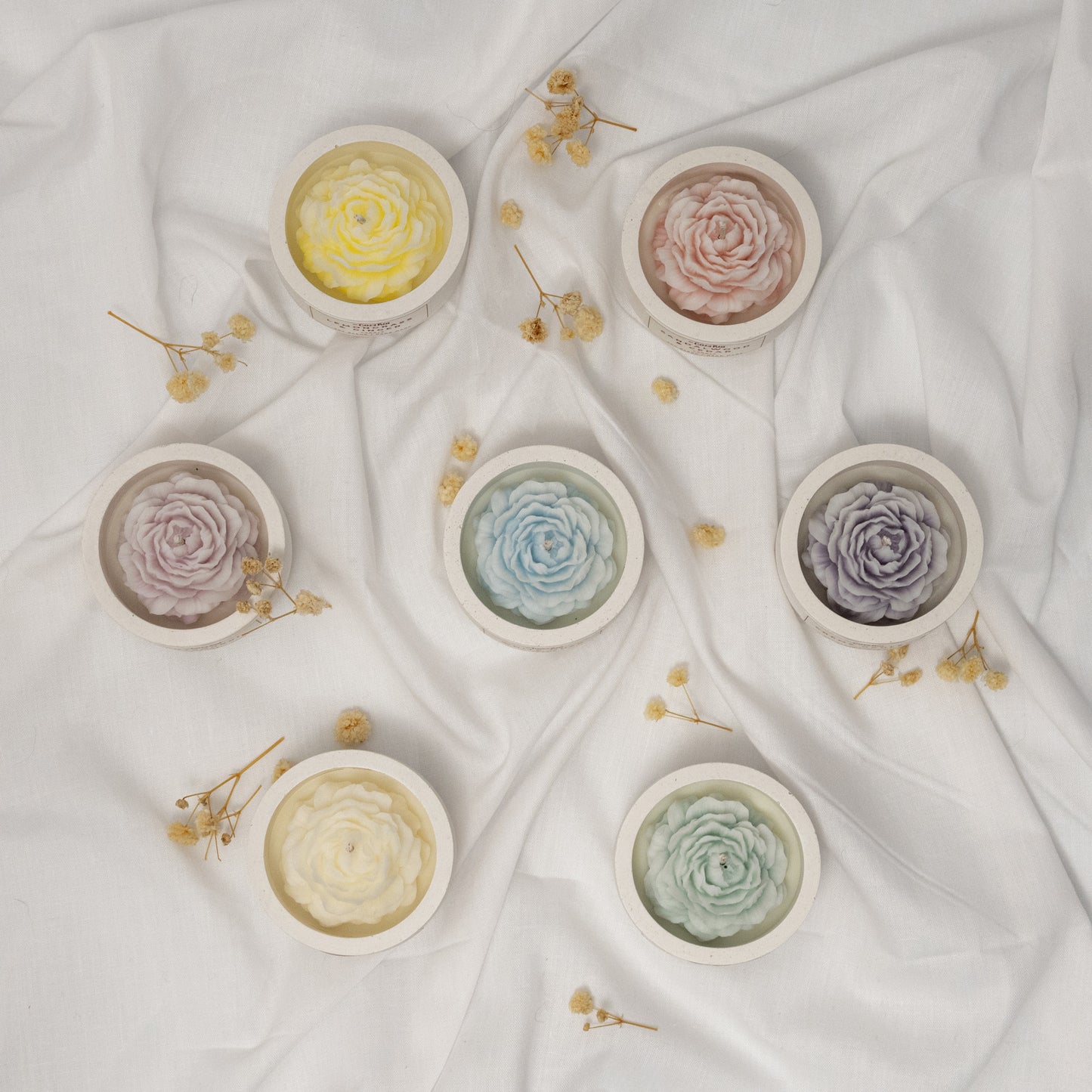 Flowers in Ivory Pottles