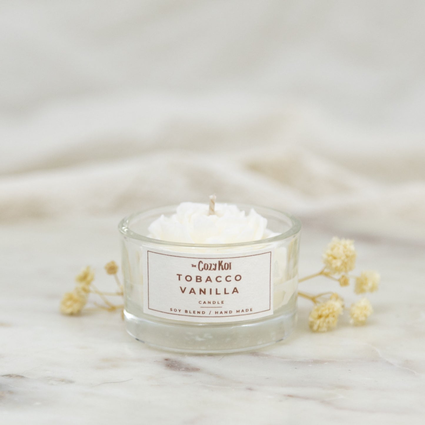 Flowers in Glass Tealights