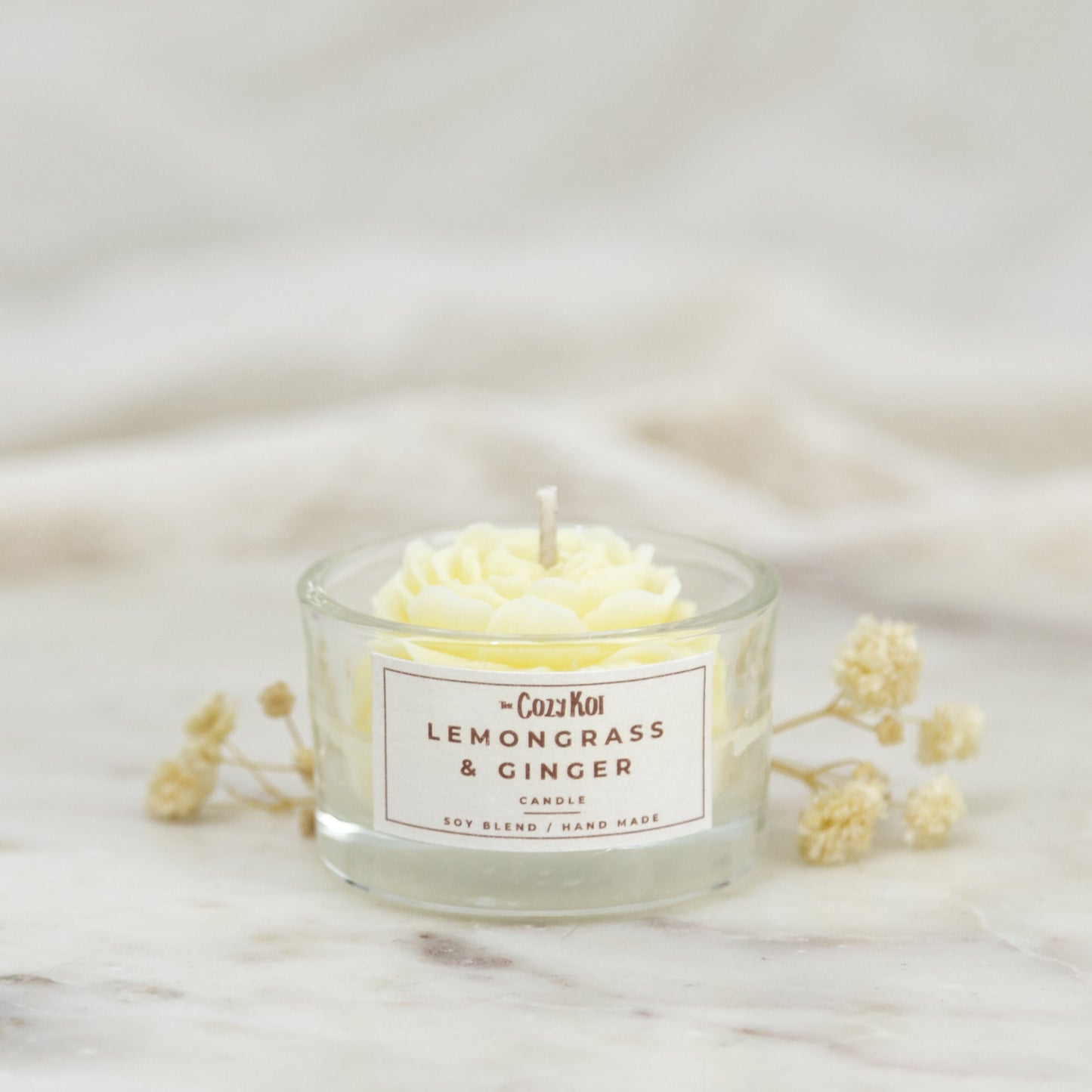 Flowers in Glass Tealights