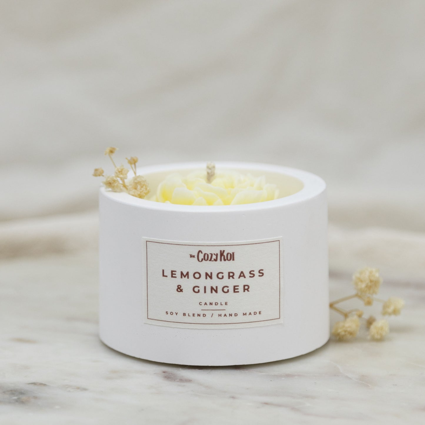 Flowers in Ivory Vessel