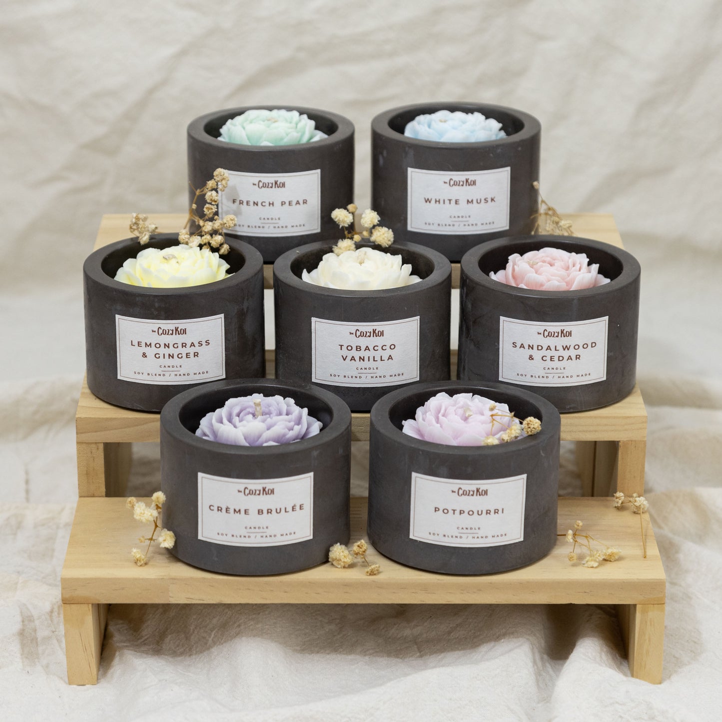 Flowers in Charcoal Vessels