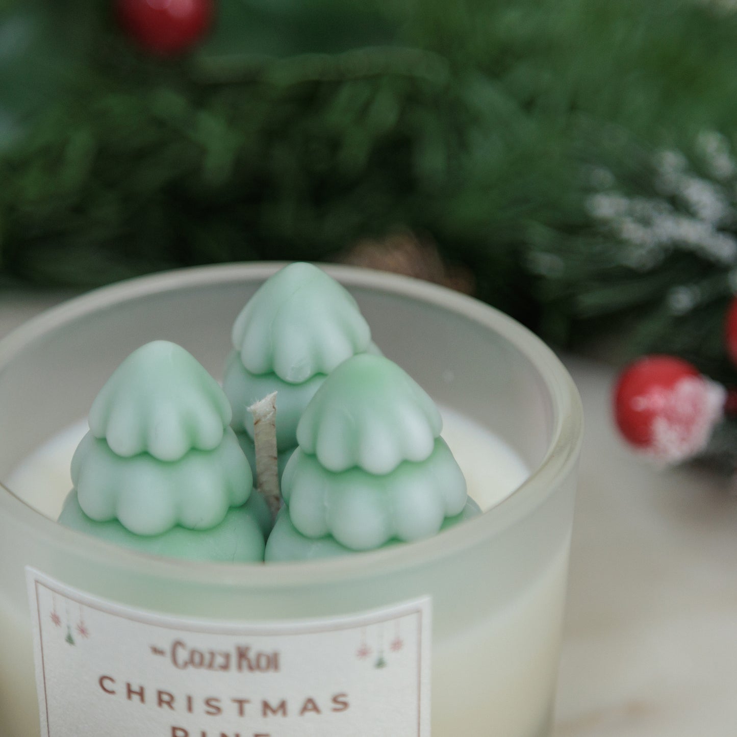 Christmas Pine Candle in Glass