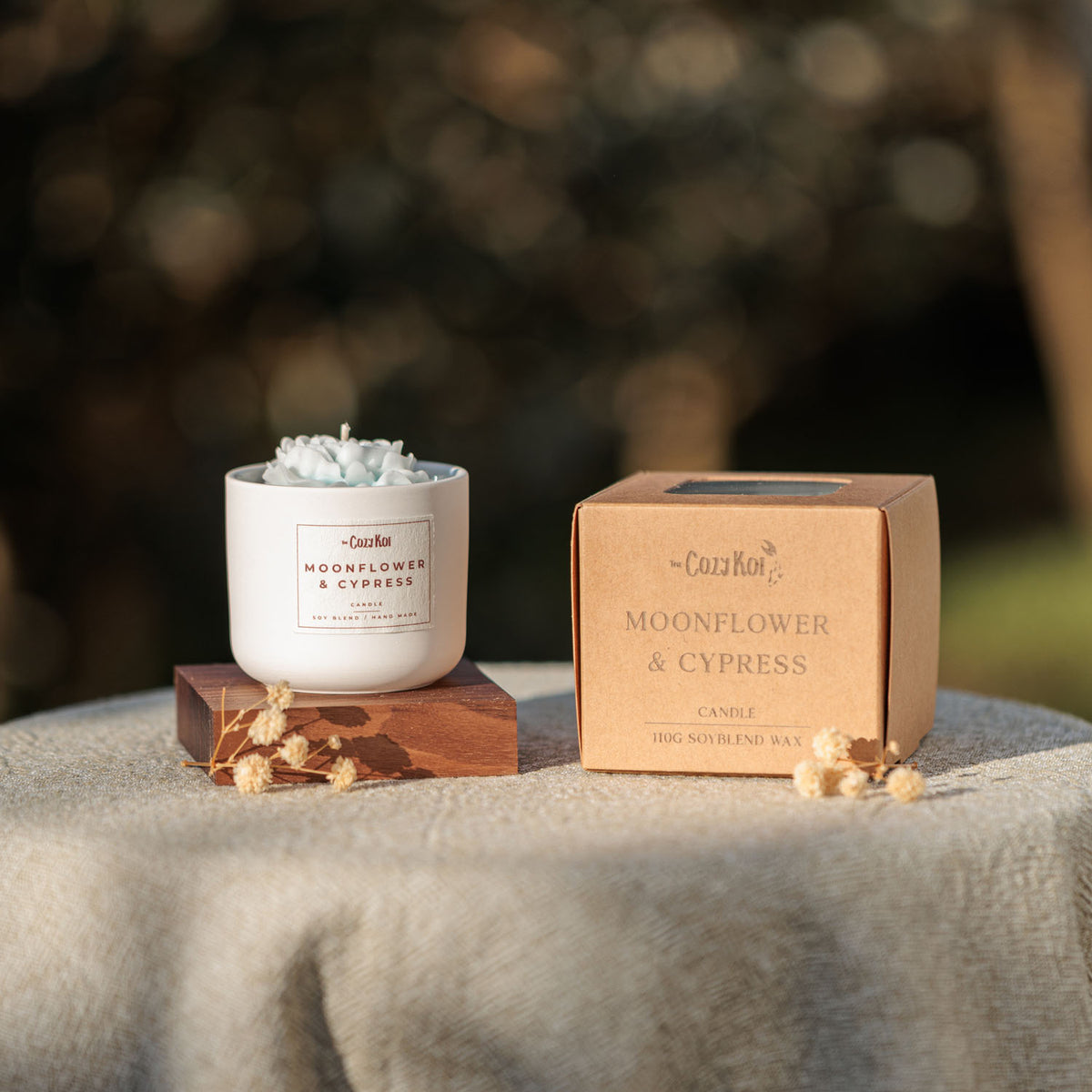 Rose Candle in Ivory Vessel