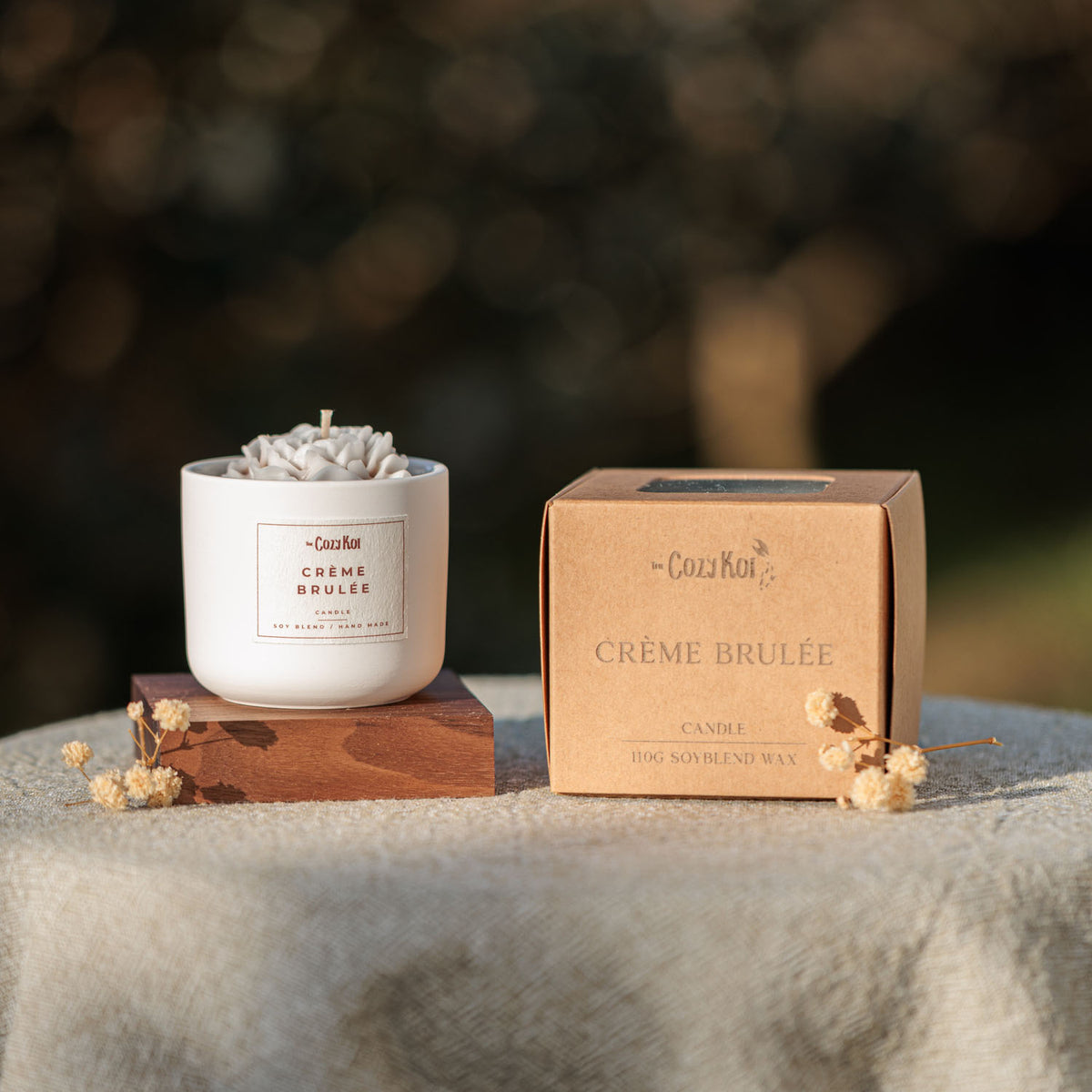 Rose Candle in Ivory Vessel