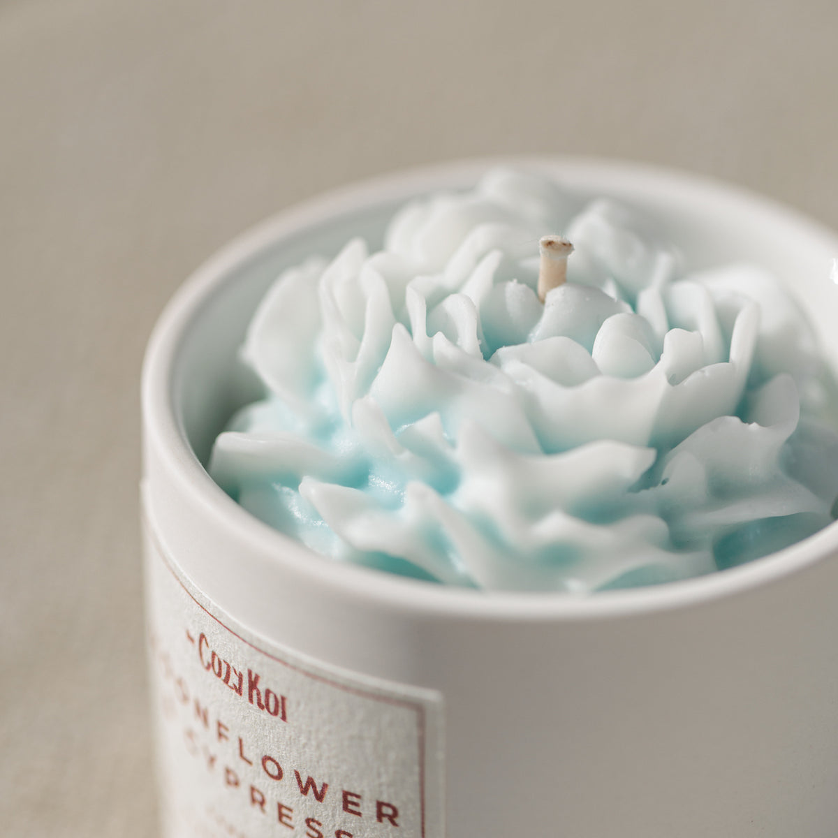 Rose Candle in Ivory Vessel