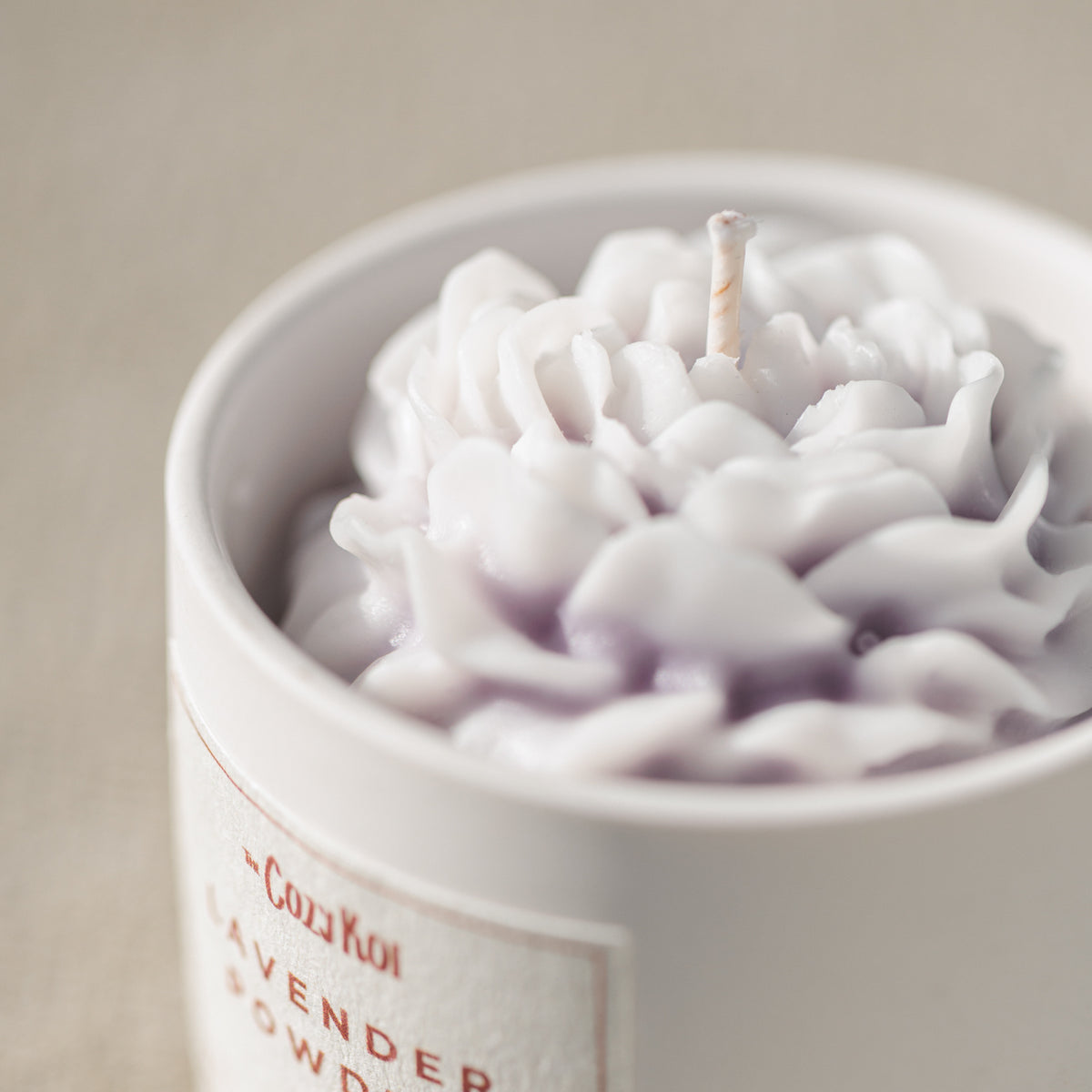Rose Candle in Ivory Vessel
